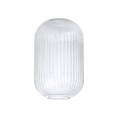 Photograph: Idolite Camille 20cm Tubular Ribbed Glass, Clear