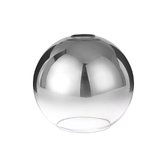 Photograph: Idolite Camille 25cm Globe Glass, Smoke Fade/Clear