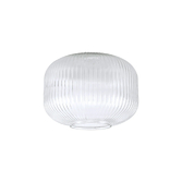 Photograph: Idolite Camille 25cm Pumpkin Shaped Ribbed Glass, Clear