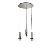 Photograph: Idolite Camille 2m Round Suspension Kit, 3 x E27, Polished Nickel/Matt Black