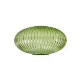 Photograph: Idolite Camille 30cm Oval Sphere Ribbed Glass, Green
