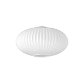 Photograph: Idolite Camille 30cm Oval Sphere Ribbed Glass, Opal