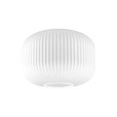 Photograph: Idolite Camille 30cm Pumpkin Shaped Ribbed Glass, Opal