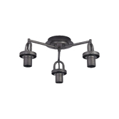 Photograph: Idolite Camille 44.5cm Semi Ceiling Light, 3 x E27, Aged Pewter