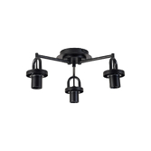 Photograph: Idolite Camille 44.5cm Semi Flush Ceiling Light, 3 x E27, Matt Black