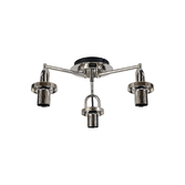 Photograph: Idolite Camille 44.5cm Semi Flush Ceiling Light, 3 x E27, Polished Nickel