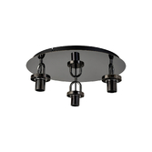Photograph: Idolite Camille 45cm Light Flush Ceiling Light, 3 x E27, Black Chrome