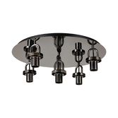 Photograph: Idolite Camille 55cm Light Flush Ceiling Light, 5 x E27, Black Chrome