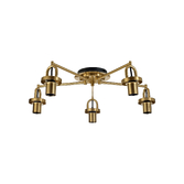 Photograph: Idolite Camille 64.5cm Semi Flush Ceiling Light, 5 x E27, Brass Gold