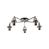 Photograph: Idolite Camille 64.5cm Semi Flush Ceiling Light, 5 x E27, Polished Nickel