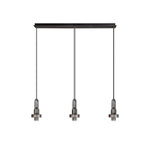 Photograph: Idolite Camille Linear Suspension Kit, 3 x E27, Aged Pewter/Matt Black