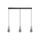 Photograph: Idolite Camille Linear Suspension Kit, 3 x E27, Antique Silver/Matt Black