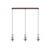 Photograph: Idolite Camille Linear Suspension Kit, 3 x E27, Copper/Matt Black