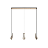 Photograph: Idolite Camille Linear Suspension Kit, 3 x E27, French Gold/Matt Black