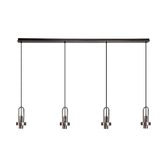 Photograph: Idolite Camille Linear Suspension Kit, 4 x E27, Antique Silver/Matt Black
