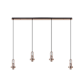 Photograph: Idolite Camille Linear Suspension Kit, 4 x E27, Copper/Matt Black