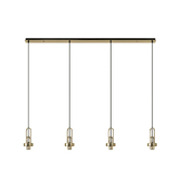 Photograph: Idolite Camille Linear Suspension Kit, 4 x E27, French Gold/Matt Black
