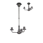 Photograph: Idolite Camille Pendant/Semi Flush Light, 3 x E27, Aged Pewter