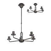 Photograph: Idolite Camille Pendant/Semi Flush Light, 5 x E27, Aged Pewter