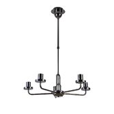 Photograph: Idolite Camille Telescopic Pendant/Semi Flush Light, 5 x E27, Black Chrome