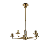 Photograph: Idolite Camille Telescopic Pendant/Semi Flush Light, 5 x E27, Brass Gold