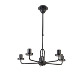 Photograph: Idolite Camille Telescopic Pendant/Semi Flush Light, 5 x E27, Matt Black