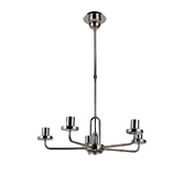 Photograph: Idolite Camille Telescopic Pendant/Semi Flush Light, 5 x E27, Polished Nickel