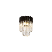 Photograph: Idolite Carpathian 3 Light Round Flush Ceiling Light Chandelier In Black With Clear Glass