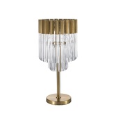 Photograph: Idolite Carpathian Brass Finish 3 Light Table Lamp