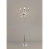 Photograph: Idolite Caucasus Polished Chrome 3 Light Crystal Floor Lamp