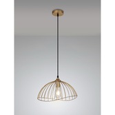 Photograph: Idolite Cecilia Panited Gold Finish Single Pendant Light