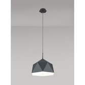 Photograph: Idolite Celeste Graphite Finish Single Pendant Light C/W White Inner