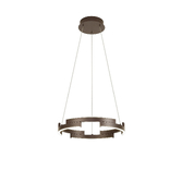 Photograph: Idolite Chislett 40CM Brown Oxide Finish Led Round Led Pendant Light Complete With 3 Step Dimming - 4000K