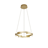 Photograph: Idolite Chislett 40CM Gold Finish Led Round Led Pendant Light Complete With 3 Step Dimming - 3500K