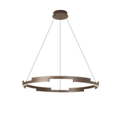 Photograph: Idolite Chislett 80CM Brown Oxide Finish Led Round Led Pendant Light Complete With 3 Step Dimming - 4000K