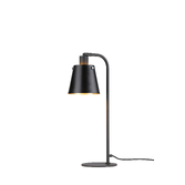 Photograph: Idolite Coughlan Black 1 Light Table Lamp Complete With Black/Gold Metal Shade