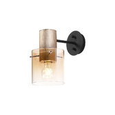 Photograph: Idolite Crewe Single Wall Light Titanium Gold With Amber Fade Glass