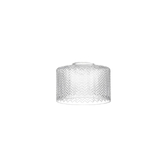 Photograph: Idolite Devine 17x11cm Clear Chevron Pattern Drum Glass Shade