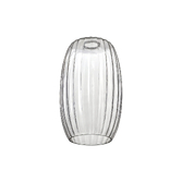 Photograph: Idolite Devine 18x29cm Clear Ribbed Tubular Glass Shade