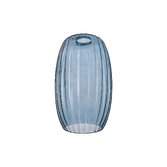Photograph: Idolite Devine 18x29cm Petrol Blue Ribbed Tubular Glass Shade