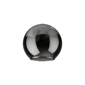 Photograph: Idolite Devine 20x18cm Open Mouth Round Chrome Plated Globe Glass Shade