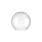 Photograph: Idolite Devine 20x18cm Open Mouth Round Clear Globe Glass Shade