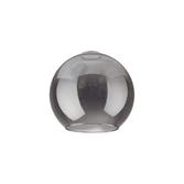 Photograph: Idolite Devine 20x18cm Open Mouth Round Smoked Plated Globe Glass Shade