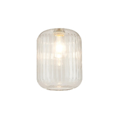 Photograph: Idolite Devine 20x25.5cm Clear Ribbed Cylinder Glass Shade