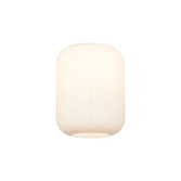 Photograph: Idolite Devine 20x25.5cm Opal Ribbed Cylinder Glass Shade