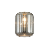 Photograph: Idolite Devine 20x25.5cm Smoke Ribbed Cylinder Glass Shade