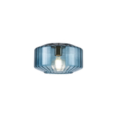 Photograph: Idolite Devine 22x13cm Blue Chamfered Round Rippled Glass (Z), Shade