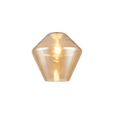 Photograph: Idolite Devine 23x21.5cm Amber Plated Diamond Glass Shade