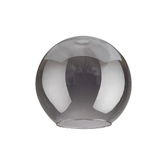 Photograph: Idolite Devine 25x22.5cm Open Mouth Round Smoked Plated Globe Glass Shade
