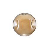 Photograph: Idolite Devine 25x23.5cm Amber Plated Round Dimple Glass Shade